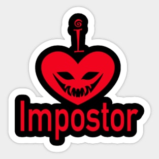 I Love Imposter Sticker